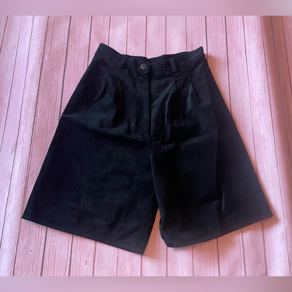Vintage My Weekend Clothes leather Bermuda Shorts